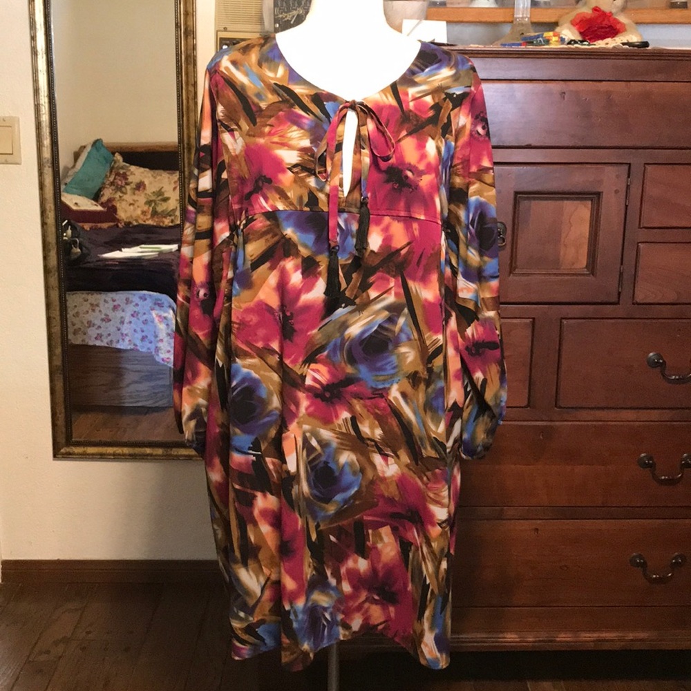 Icon Watercolor 3/4 Length Dress